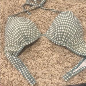 Bathing suit navy green stripes